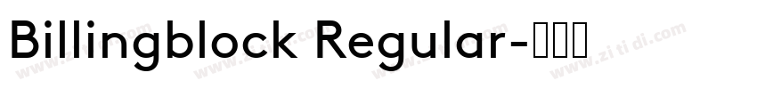 Billingblock Regular字体转换